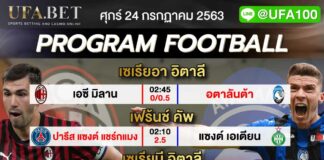 ราคาบอล UFABET 24 ก.ค. 63 กัลโช่ มิลาน vs อตาลันต้า